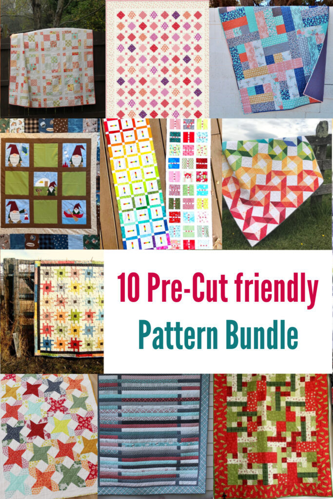 Amazing pre cut friendly pattern bundle Sale. 10 designers create this fantastic collection at one low price. Better hurry, limited time offer