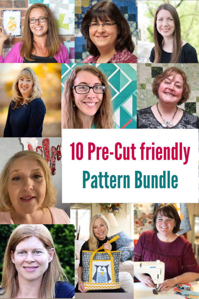 Meet the 10 designers of the amazing pre cut friendly pattern bundle sale. These patterns create fantastic quilts at one low price. Better hurry, limited time offer.