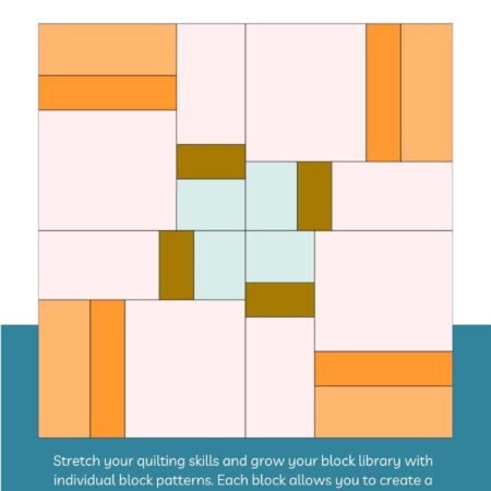 Discover the Windmill Quilt Block! A modern, beginner-friendly design with two layout options, perfect for scraps, fat quarters, and strip piecing.