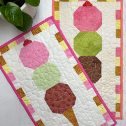 Choose your favorite flavors and sew the free Triple Scoop Sundae quilt block from The Sewing Loft