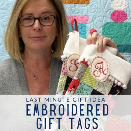 Easy to make last minute gift idea!!! Embroidered Gift Tags can be made in under 5 minutes.