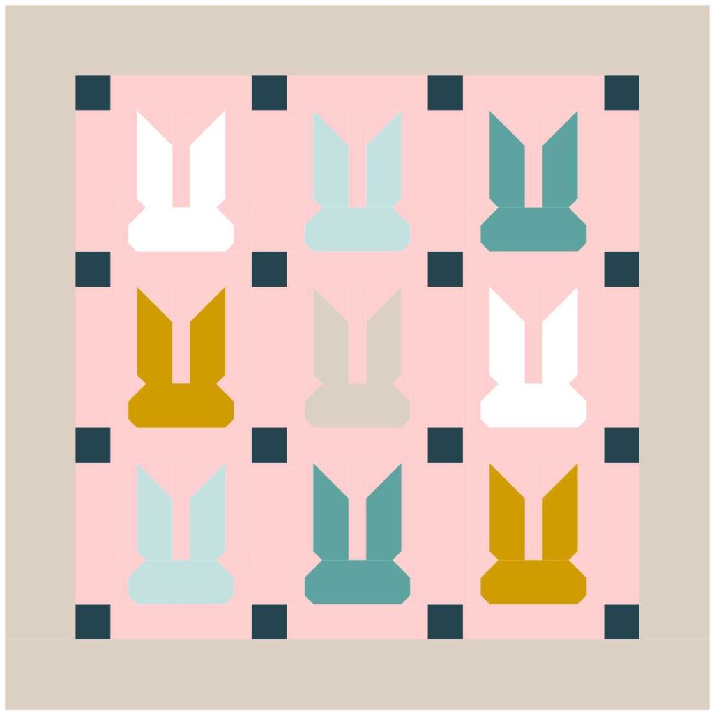 Download the free Sweet Peep Bunny block from The Sewing Loft and stitch up this Sweet Bunny pillow cover. 