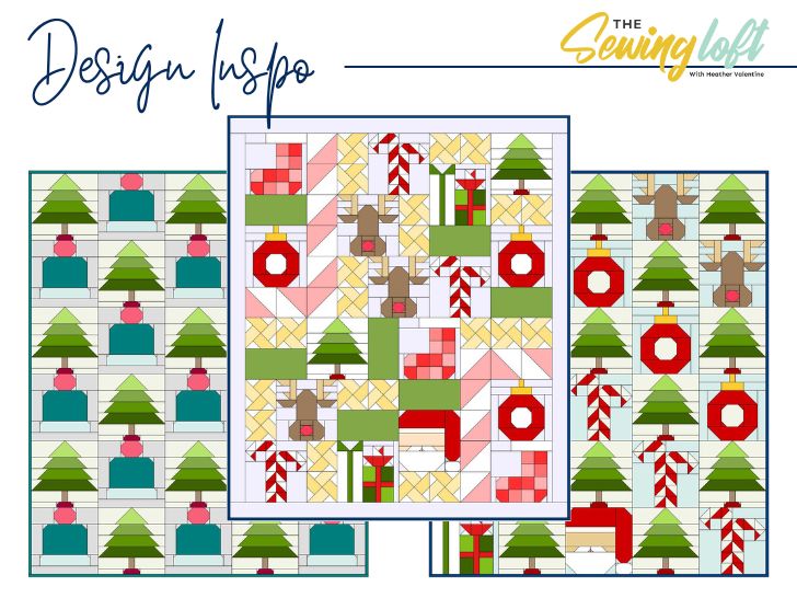 Get ready to make the perfect holiday quilt with these design options from The Sewing Loft!