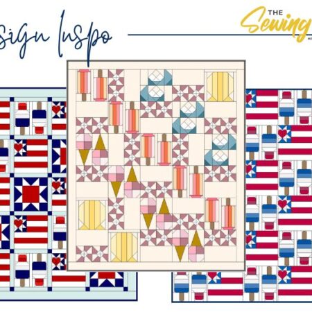 Design inspiration for summertime quilts using blocks from The Sewing Loft.