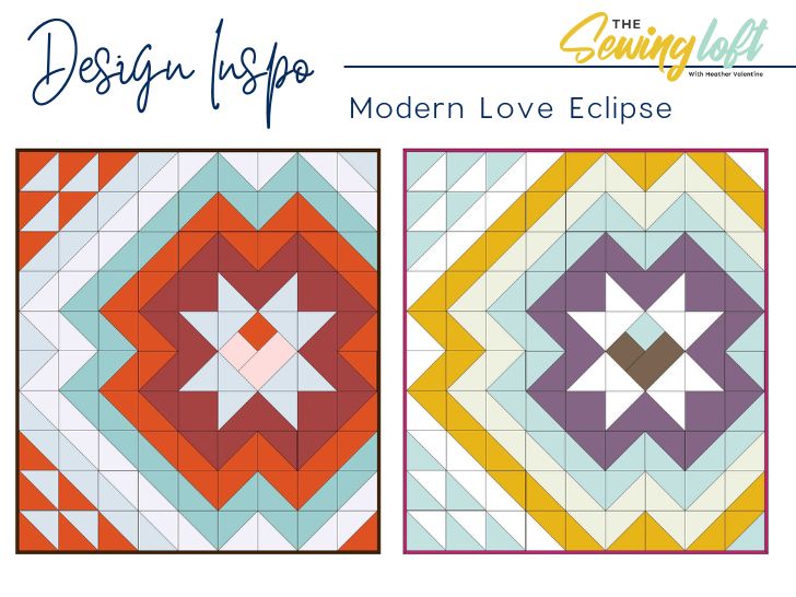 Turn your scraps into a stunning quilt with Modern Love Eclipse by Heather Valentine from The Sewing Loft