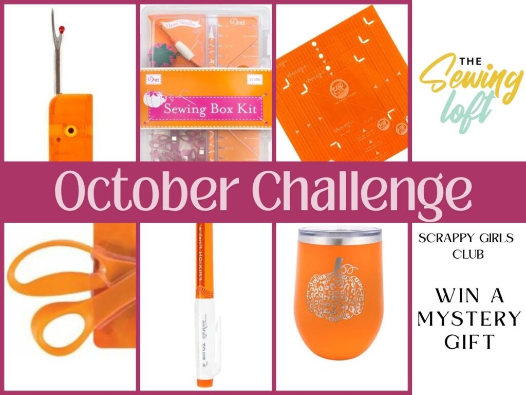 Create something fun and win a mystery gift during our October monthly challenge. Hosted by The Sewing Loft