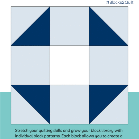 Learn how to sew the Shoo Fly Quilt Block. An easy, beginner-friendly quilt block using half-square triangles. Pattern includes 6" & 12" sizes and is part of the Blocks2Quilt series by The Sewing Loft.