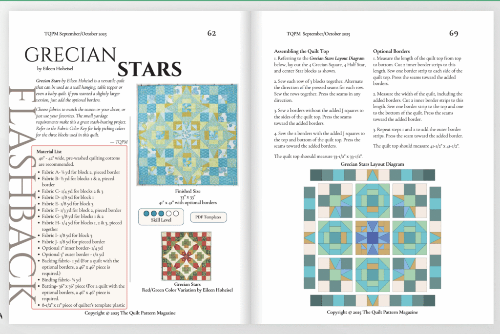 Turn your fabric stash into amazing quilts with designs from The Quilt Pattern Magazine.