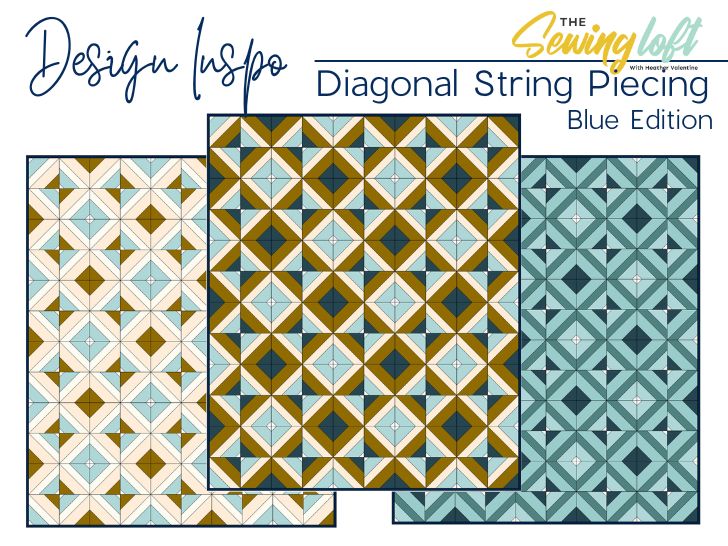 Create amazing quilt blocks with leftover scraps using the string piecing technique. Free template download from The Sewing Loft.