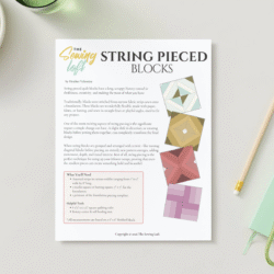 Turn your leftover scraps into stunning quilts with string pieced blocks. Download this free template and get started today.
