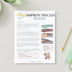 Turn your leftover scraps into stunning block units with improv piecing. Free downloadable guide from The Sewing Loft