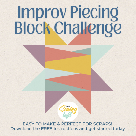 Improv piecing block challenge with free download