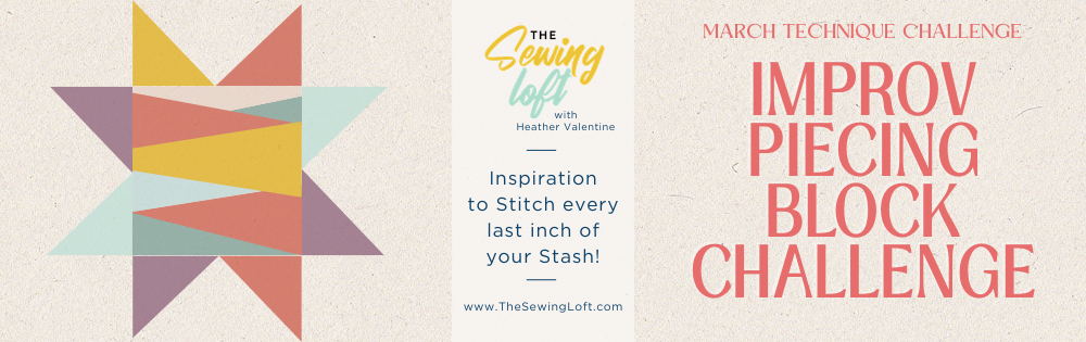 Grab your scraps and join the March sewing challenge - all about improv piecing