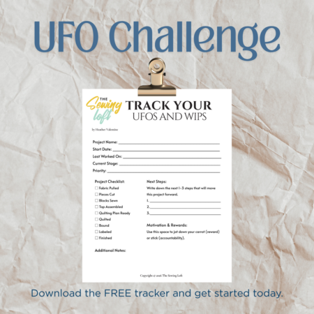 Grab your UFOs and join the May sewing challenge - all about UFOs and WIPs