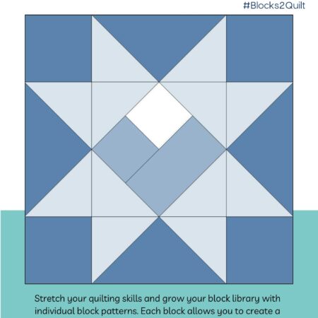 Learn how to sew the Starry Heart Quilt Block. An easy, beginner-friendly quilt block that is easy to make. Pattern includes 6" & 12" sizes and is part of the Blocks2Quilt series by The Sewing Loft.